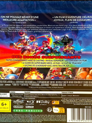 The Super Mario Bros Movie Blu-Ray, English subtitles, sealed
