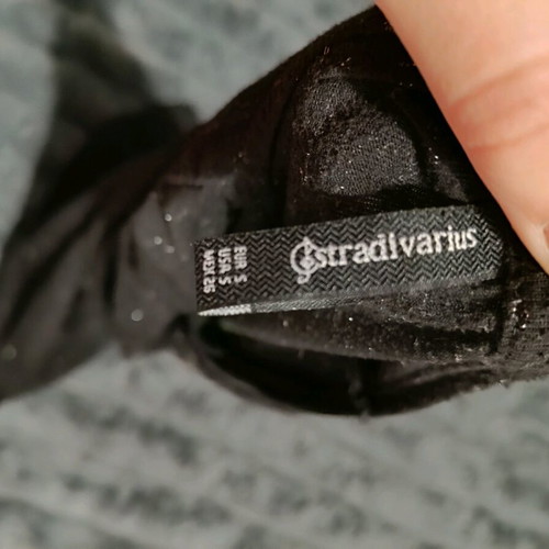 Black 3/4 Sleeve Blouse with Strass Stradivarius like new