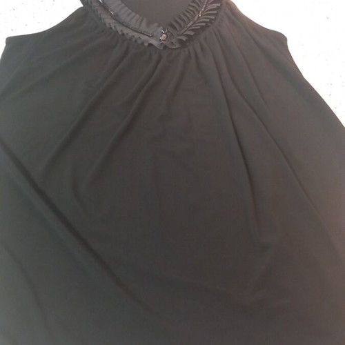 Rouge blouse L black with cut-out shoulders and embroidered neckline new