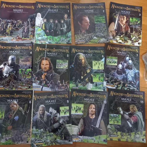 Lord of the Rings 12 magazines and 65 figures like new