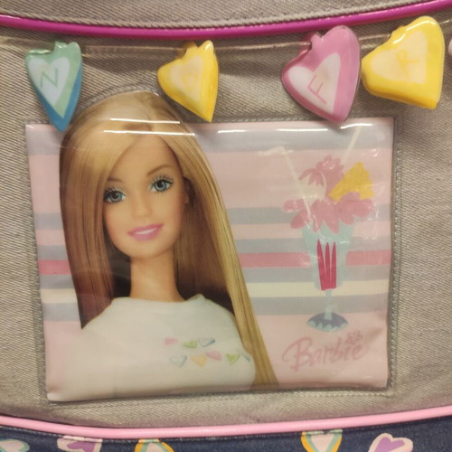 Barbie fabric shoulder bag collectible like new, multicolored