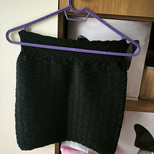 Zara romantic short-sleeve blouse with collar medium and wasp waist skirt medium