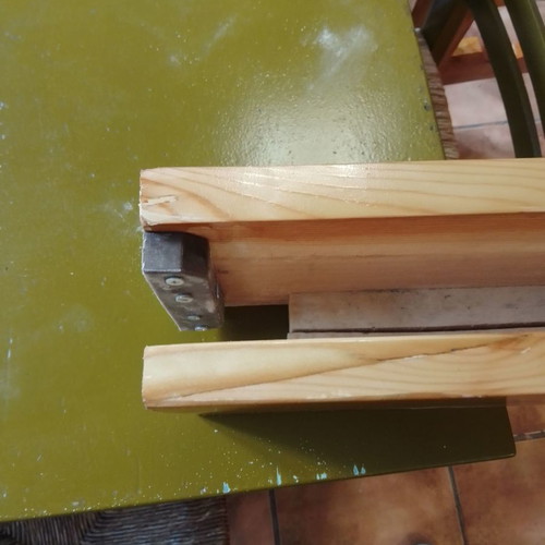 Wooden pine bed used in excellent condition with slats