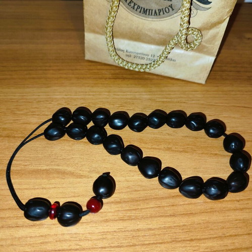 Aromatic worry beads new with 21 natural wood beads