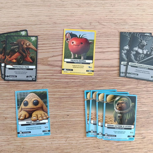 Italian Brainrot Cards used, mixed condition
