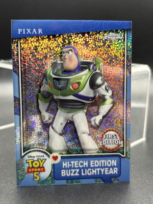 Buzz Lightyear Disney silver holo foil card new