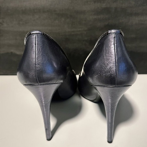 Alexander McQueen leather skull zipper pumps like new size 40