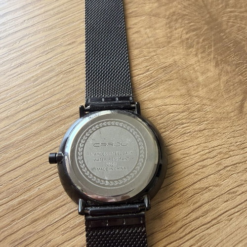 CRRJU 2258 Black Watch like new with Milanese Mesh Bracelet