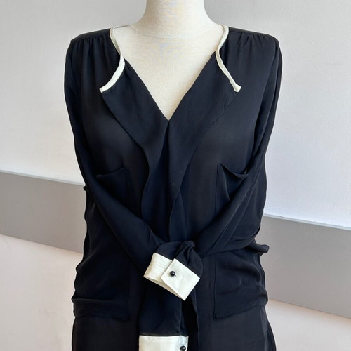 Day by Malene Birger silky blouse size S like new, black