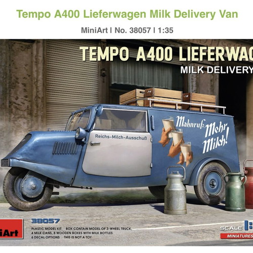 MiniArt Tempo A400 Lieferwagen Milk Delivery Van 1:35 new