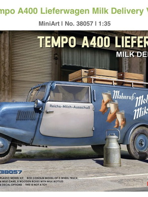 MiniArt Tempo A400 Lieferwagen Milk Delivery Van 1:35 καινούργιο