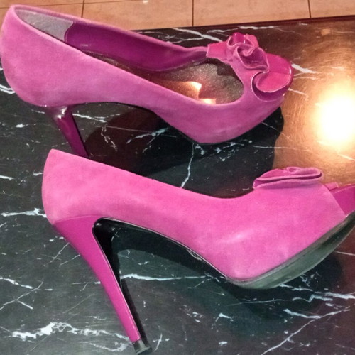 Peep Toe Exe shoes size 39 like new, pink, 13 cm heel