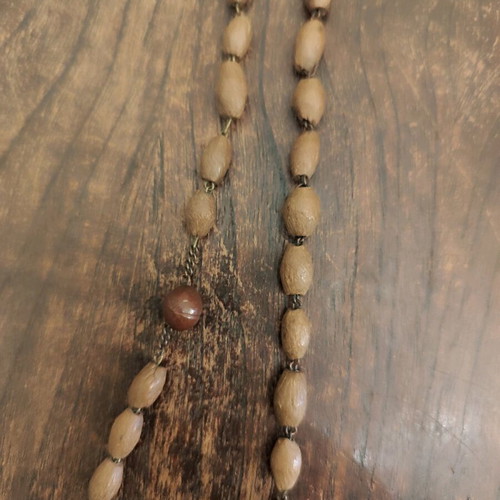 Rosary used with old chain and cross, possibly olive pit beads