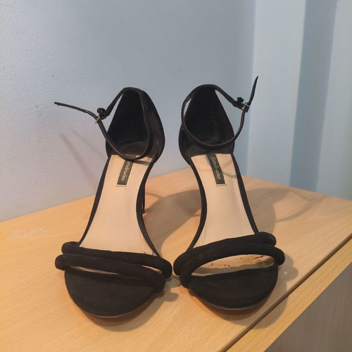 Stradivarius black suede sandals size 38 used