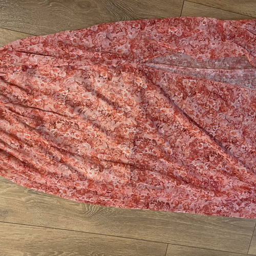 Lynne boho set with skirt and crop jacket, like new, white and pink