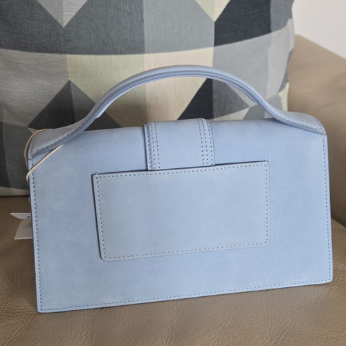 Jacquemus Le Bambino Long shoulder bag new, turquoise with gold details