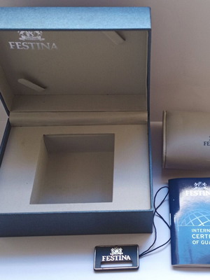 Festina watch box case like new, blue