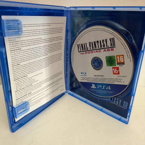 Final Fantasy XII: The Zodiac Age PS4 like new, remastered edition