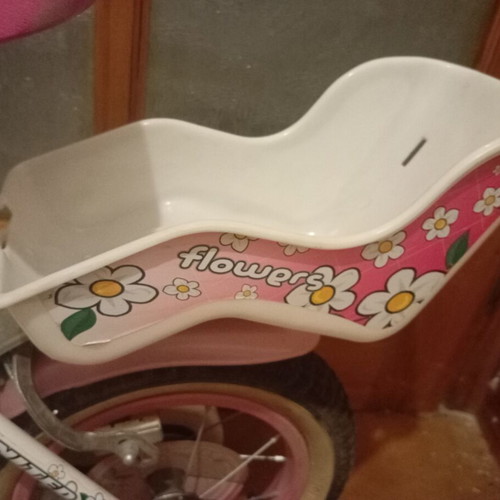 Children's bicycle 12 inch city white, like new with training wheels