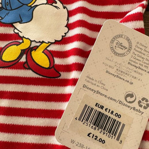 Disney bodysuit new from 100% organic cotton