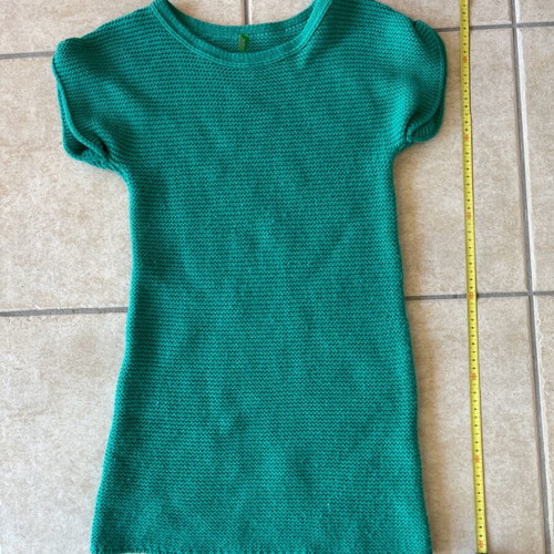 Benetton kids dress green like new, size 152 cm