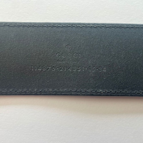 Gucci leather belt 85 cm used, black
