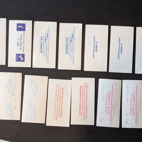 Isap Oasa Metro Trainose Tickets Used Pack of 19