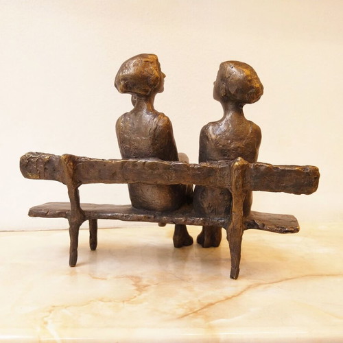 Girls on the Bench sculpture like new