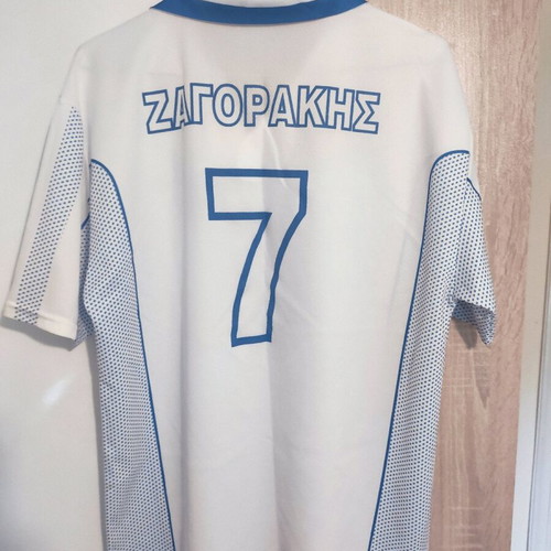 Greece National Football Jersey White New Zagorakis No7