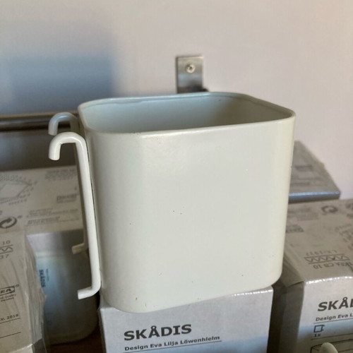 Skadis IKEA set of 13 steel containers new for wall organization