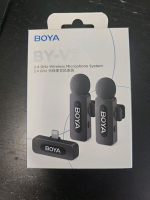 BOYA BY-V2 ασύρματο σύστημα μικροφώνου με σύνδεση Lightning και 2 πομπούς