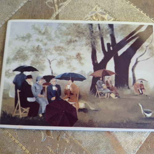 Vilbocard by Villeroy & Boch ceramic postcard used