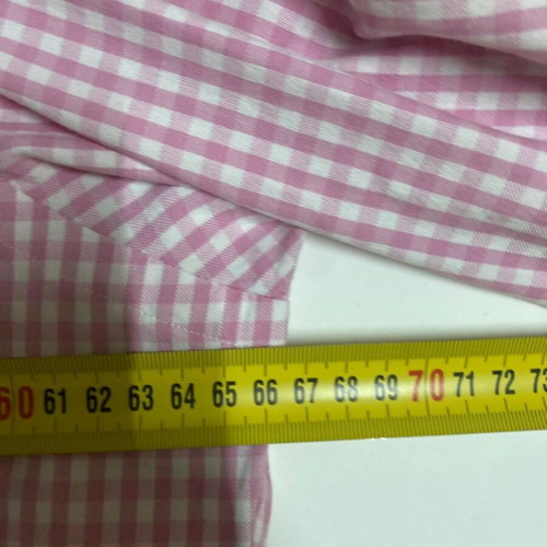 Ralph Lauren Oxford shirt XL, pink and white checked, short sleeve, colored pony