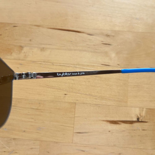 Byblos sunglasses used with metal frame and blue mirror lenses