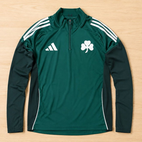 Adidas Panathinaikos long-sleeve 1/4 zip training top like new, large