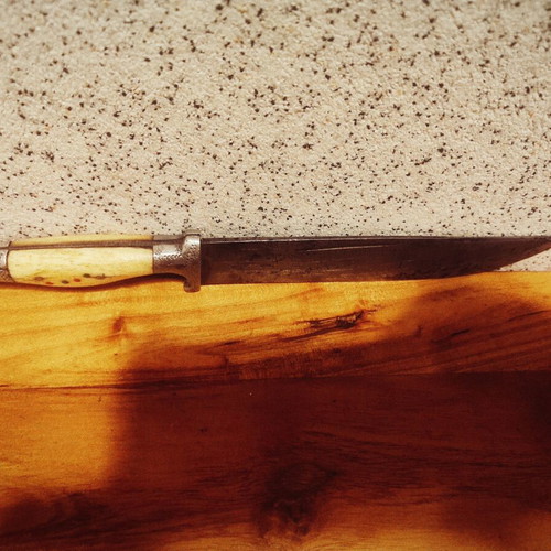 Master Dimitar Dimitrov antique decorative knife with dog head handle