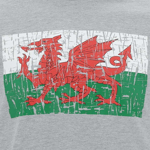 Μπλουζάκι Macron Wales WRU rugby καινούργιο, μέγεθος XXL, γκρι