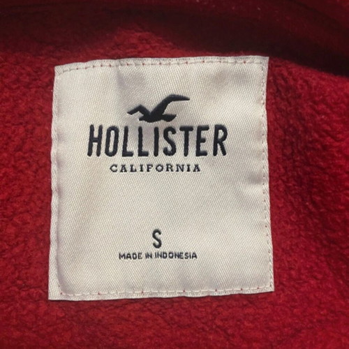 Hollister red women's hoodie almost new, size S