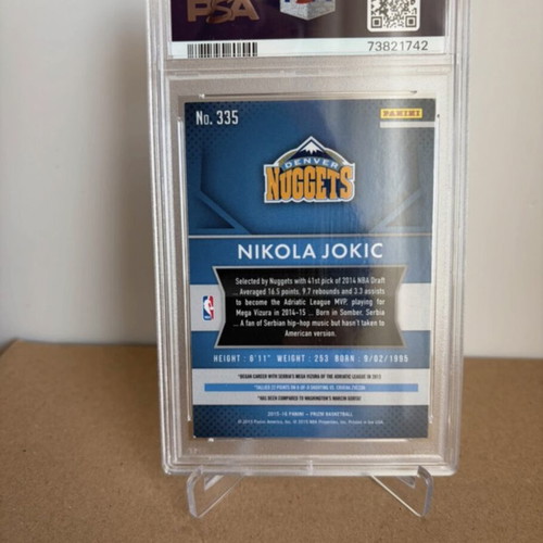 2015 Panini Prizm Nikola Jokic Rookie Card mint condition