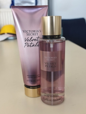 Victoria's Secret Velvet Petals body mist and lotion set