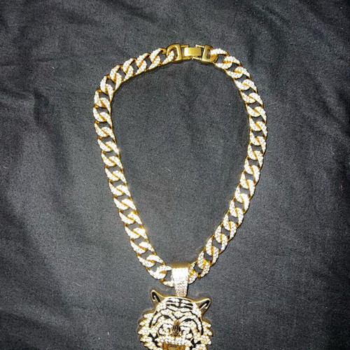Chains Tiger gold jewelry new with diamonds