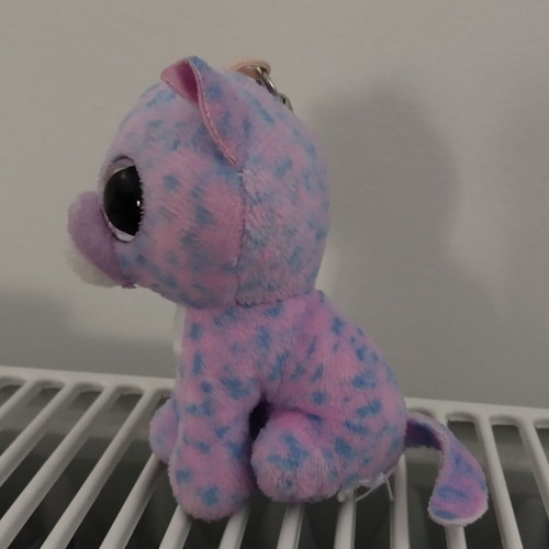 Ty Beanie Boos Cassidy Cat plush keychain like new