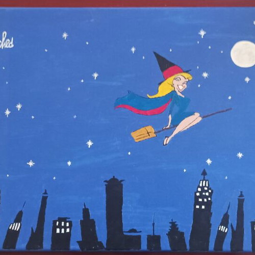 Bewitched Handmade Acrylic Painting on Canvas, Like New