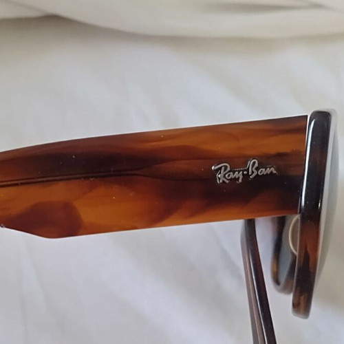 Ray Ban Cabarello vintage sunglasses used, brown frame, green lenses