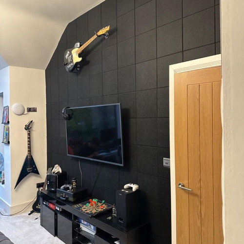 Soundproofing panels 36 self-adhesive high-density black 30x30x0.9 cm