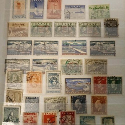 Leuchtturm A4 Stamp Album with 1600 Greek Sealed Stamps