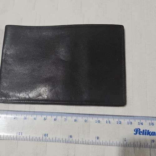 Leather promotional wallet Banco di Napoli like new, 13x8.5 cm, 30 years old