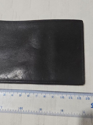 Leather promotional wallet Banco di Napoli like new, 13x8.5 cm, 30 years old