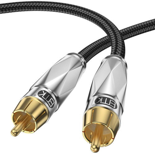 Subwoofer 3m Digital Coaxial Audio Cable RCA to RCA, 24K Gold-Plated