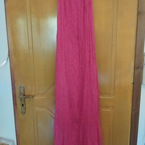 Long fuchsia pink dress used, vintage style, size M